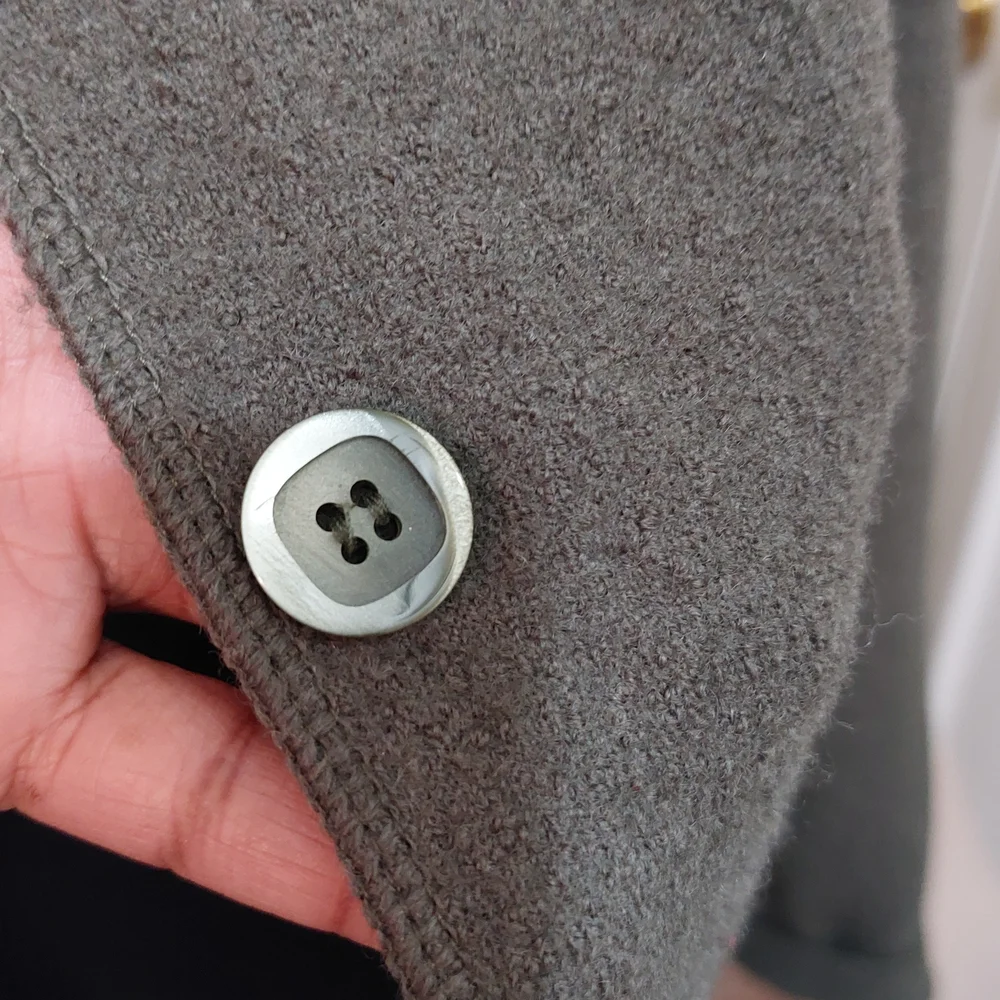 Rena Rowan Olive Green Soft Wool Lightweight Sweater Jacket Size 1X - Picture 5 of 7